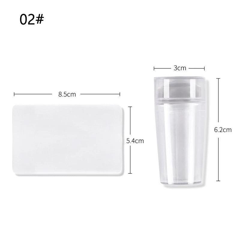Nails Art Stamping Plates Kit French Manicure Design Plate Stamp Polish Stencil Template Seal Stamper Scraper Accessories Too