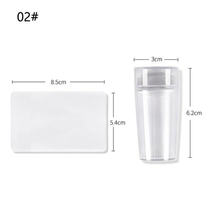 Nails Art Stamping Plates Kit French Manicure Design Plate Stamp Polish Stencil Template Seal Stamper Scraper Accessories Too