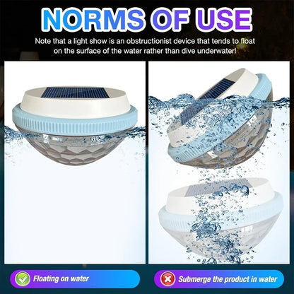 1-2Pack Solar Floating Pool Lighting, RGB Colour Changing Waterproof Pond Lights for Decoration of Swimming Pools, Yard Roads