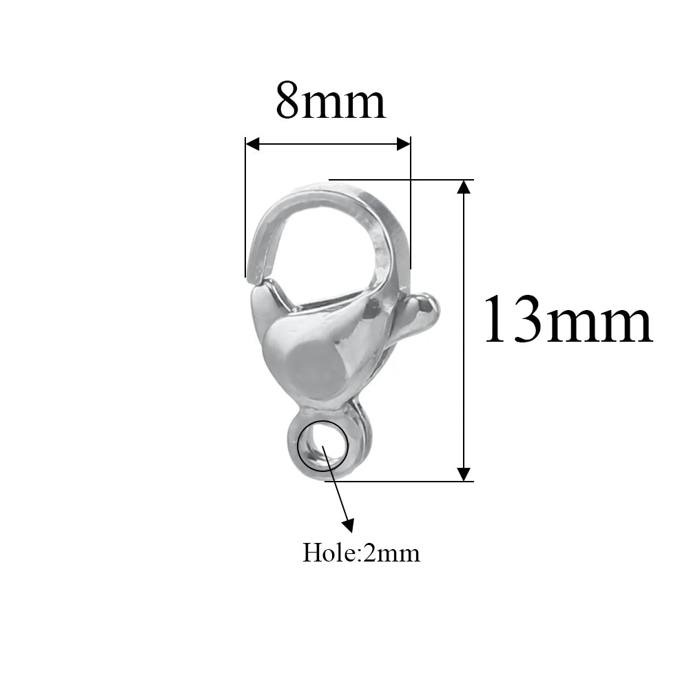 20pcs Stainless Steel Lobster Clasps For Bracelet Necklace,Lobster Clasps With Jump Rings Connectors Clasp DIY Jewelry Findin
