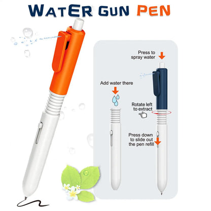 Parent-approved Water Toy Pen Water Spray Pen Back to School Gift 2 1 Funny Prank Retractable Toy Stress Relief Kids Pen