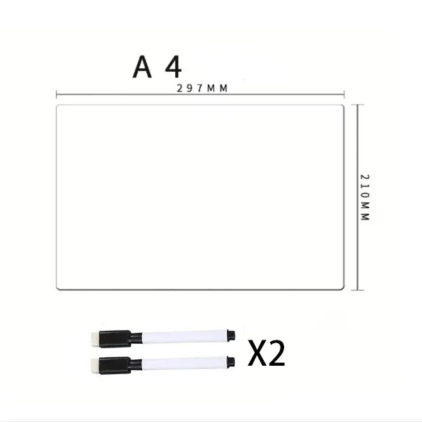 A3 A4 A5 Magnetic Dry Erase Board Refrigerator Magnet Marker WhiteBoard Sheet Kitchen Erasable Flexible Fridge Memo Grocery L