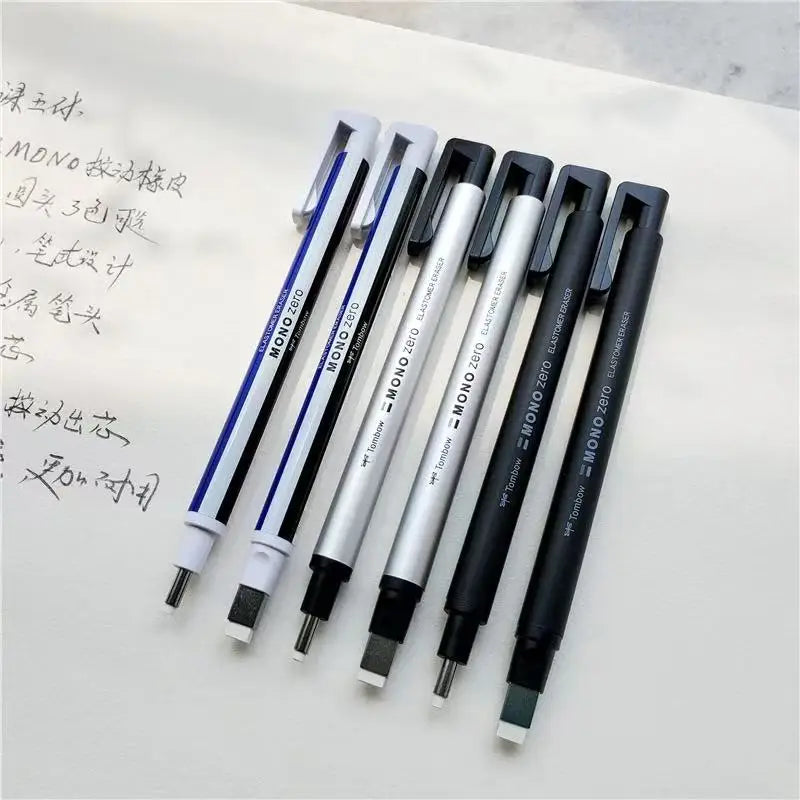 Tombow MONO Zero Eraser Flat / Super Fine Rubber Tip Pen Type Professional High Precision Pencil Eraser For Manga Highlight