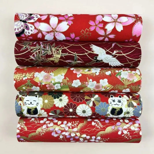 5pcs Cotton Fabric, Printed Fabric, Handmade Doll Clothes Fabric, Dress Fabric, For DIY Sewing Scrapbooking Quilting Craft