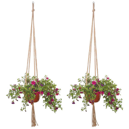 Hanging Plant Pot Hanging Basket Vases with Hook Creative Macrame Suspension Plant Planters for Hanging Flower Pot Net
