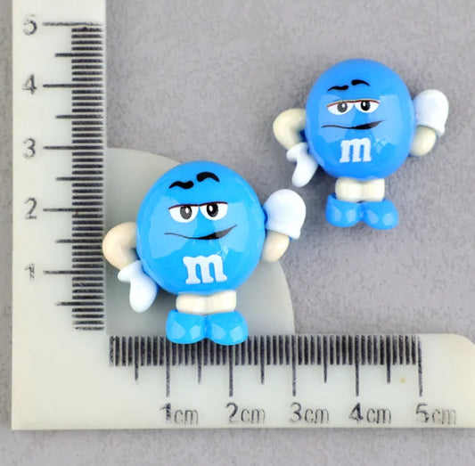 20pcs/lot Kawaii Funny M Beans Flatback Resin Cabochon Scrapbooking Crafts Fit Phone Deco Parts DIY Hair Bows Accessories
