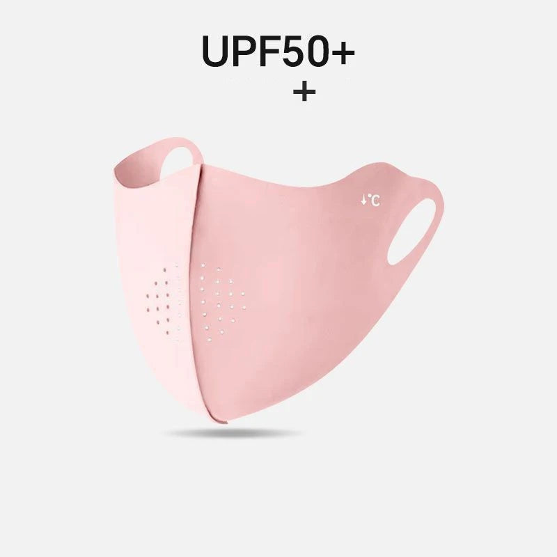 Cooling Mask for Women Men Ice Silk Driving Summer Face Cover Lightweight Washable Breathable Cycling Ice Silk Shopping Sun M