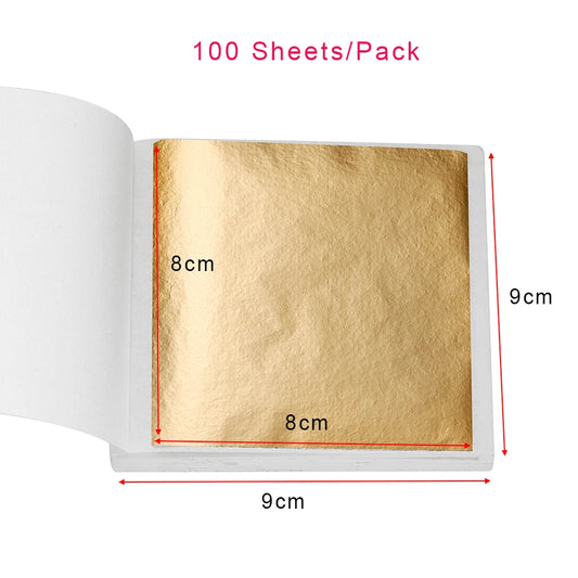 100-200sheets Imitation Gold Foil Paper Leaf Gilding DIY Epoxy Resin Mold Jewelry Making Filling Decorate Resin Crafts Tool