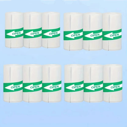 10Pcs Mini Printer Paper For peripage Self Adhesive Thermal Paper Printable Sticker Paper for Pocket Thermal Printer - 12 Rol