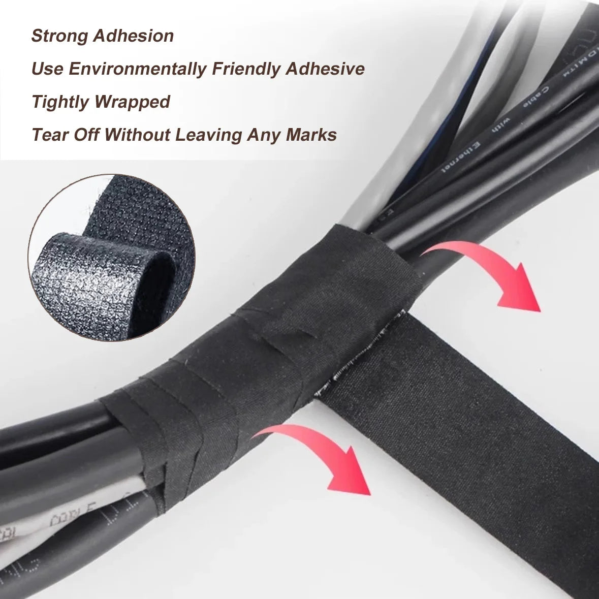 Automotive Wiring Harness Adhesive Tape Noise Reduction Heat Resistance Flame Retardant Electrical Protective Cloth Tape