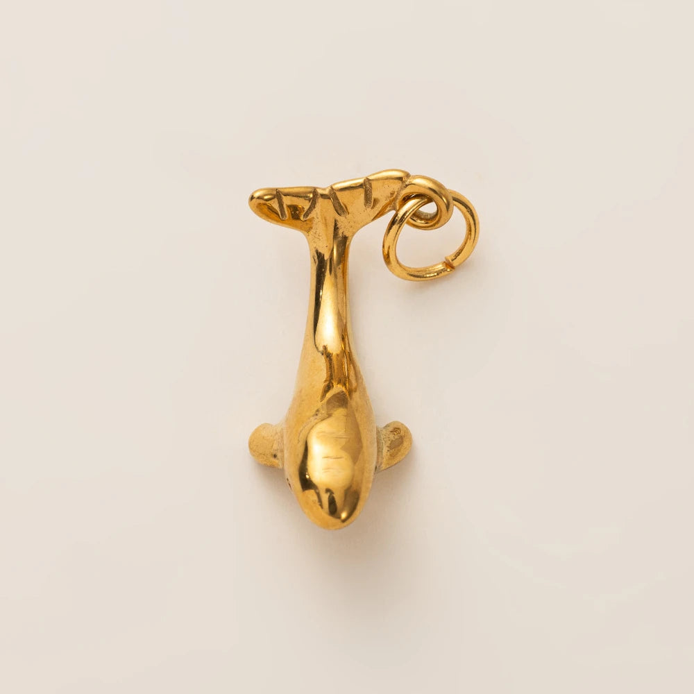 Animal Series Pendant Stainless Steel DIY Small Pendant Vacuum Plated 18K Gold Color Preserving Accessory in Furnace - whale