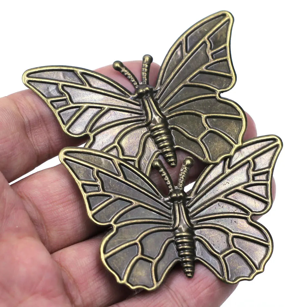 Pendants Wraps Metal Crafts Connectors Rose Flower Filigree Flower For Embellishments Scrapbooking Jewelry DIY Accessories - 