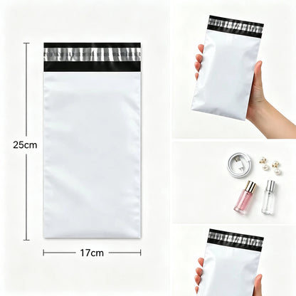 50Pcs White Courier Mailer Bags Packaging Poly Package Plastic Self-Adhesive Mailing Express Bag Envelope Postal Pouch Mailin