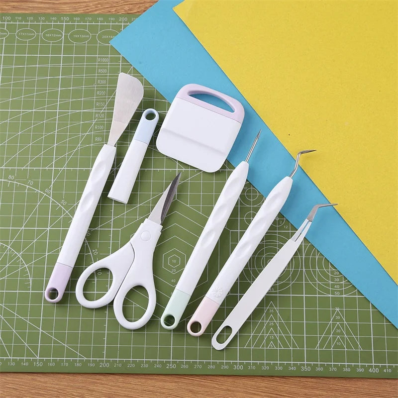 6pcs/set Craft Vinyl Weeding Tools Set Scrapbook DIY Silhouette Relief Carving Tool Kit For Cricut Maker Silhouettes Hand Too