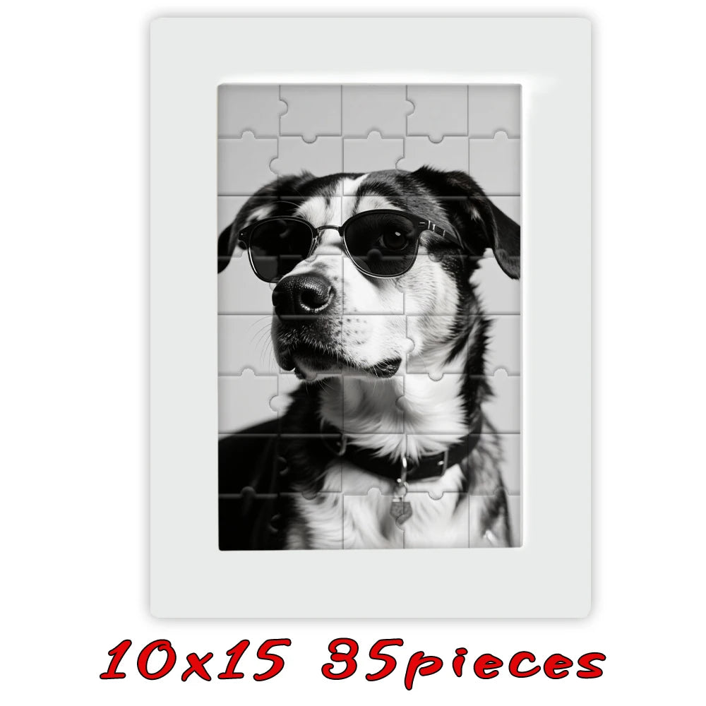 Customized Wooden Puzzles,Wooden Frames in Multiple Color Sizes,Custom Graduation Photo Puzzles as Creative Gifts - 10x15cm w