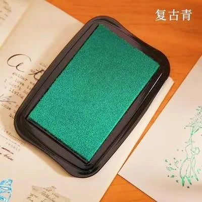 Vintage Color Inkpad For Stmaping Scrapbooking Material Big Size Stamps Decoraiton DIY Hobby Ink Pad - 8 green