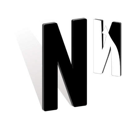 Self Adhesive House Numbers 3-12in 5mm Solid Acrylic Letters Modern Address Sign for Door Mailbox Office Hotel Apartment Deco