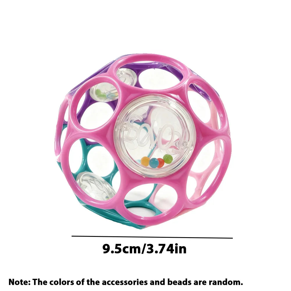 Soft Baby Grasping Ball Rattles with Bell Ball Early Education Educational Sensory Toy Random Color）
