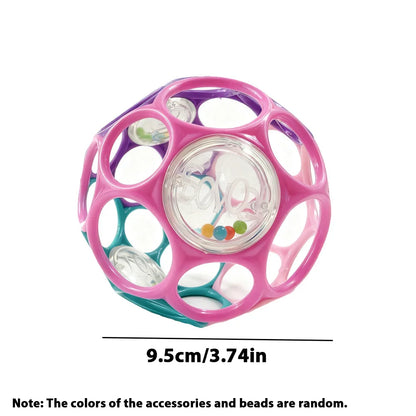 Soft Baby Grasping Ball Rattles with Bell Ball Early Education Educational Sensory Toy Random Color）