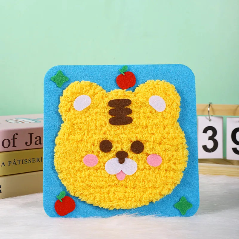 First Sewing Kit for Beginner Kids Arts Crafts DIY Embroidery Projects Animal Dolls Set Gift for Girls Boys Learn to Sew Felt