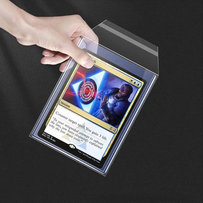 100PCS Clear Magnetic Card Holder Protective Film Hard Plastic Card Sleeves 35PT-100PT Waterproof Protector For Game Photo Ca
