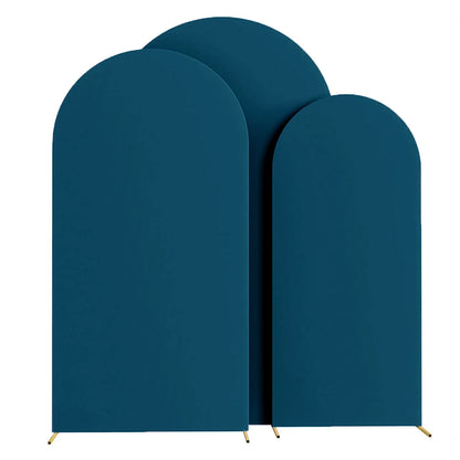 Wedding Arch Cover Arch Backdrop Cover Spandex Fitted Arch Cover for Wedding Birthday Festival Party （Without Shelf） - Dark C