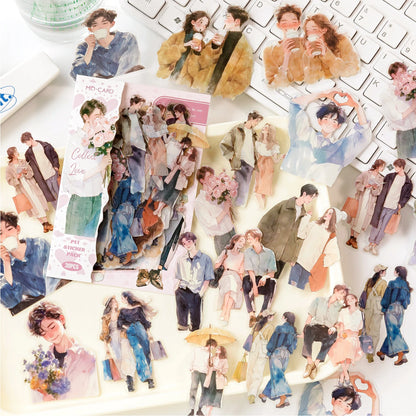 30pcs/lot Cute Happy Life Character Journaling Sticker PET Material DIY Scrapbooking Planner Diary Decor Labels