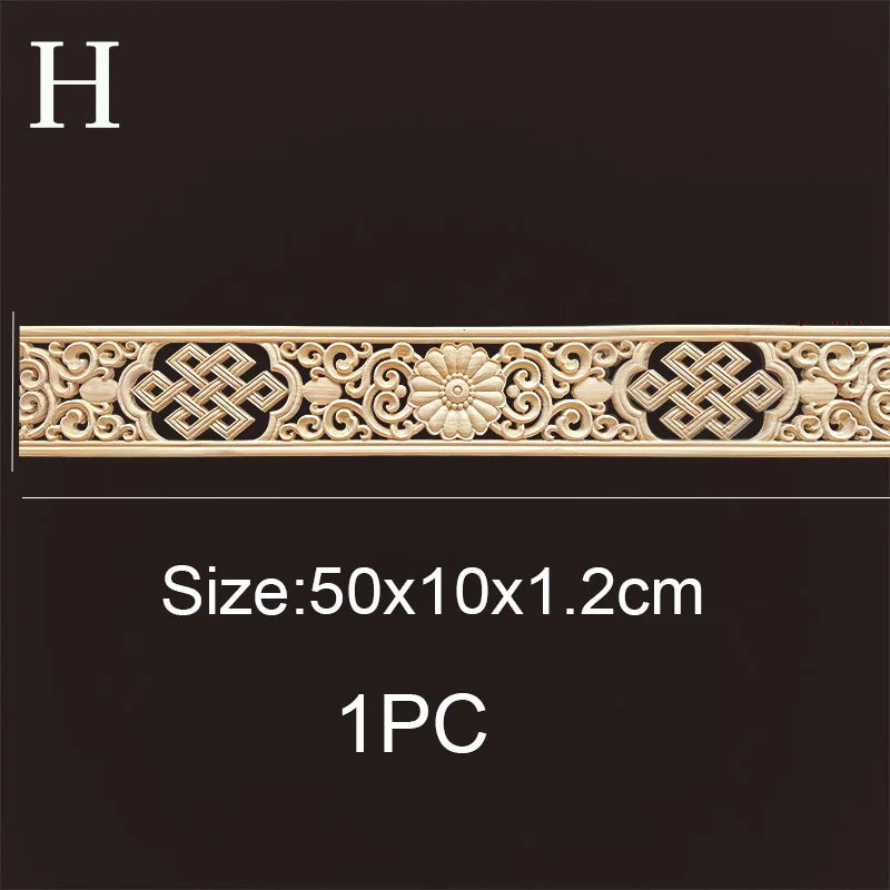 Decorative Wood Molding Wood Carved Corner Onlay Applique Frame Cabinet Home Decor Figurines Wall Art Furniture Accessories -