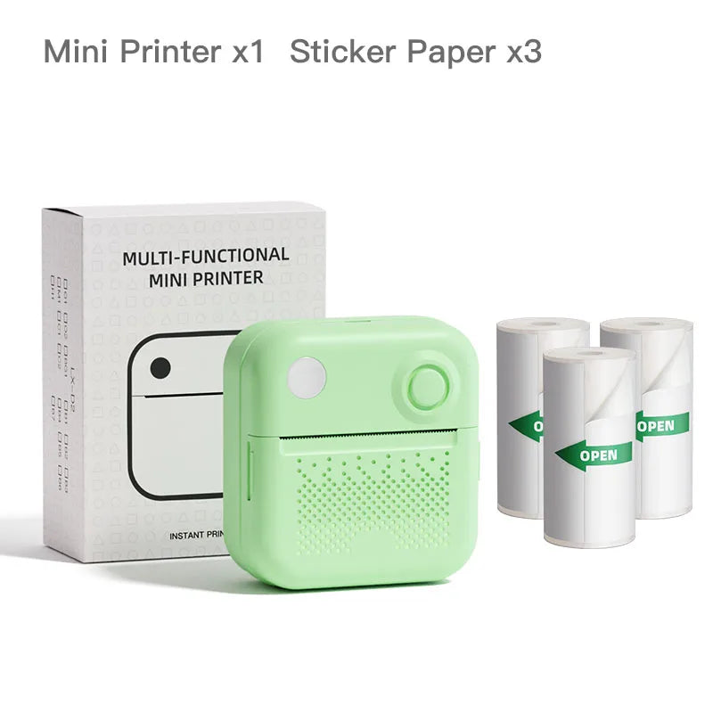 Dolewa D3 Portable Printer Thermal Paper Stickers Paper Mini Printers Labels Maker Printer for Error Printing Photo Printing 