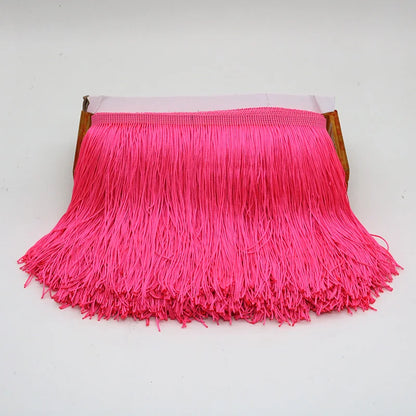 Lace Ribbon, 10 Yards Tassel Trim for Dress Trimming, Do It Yourself Crafts & Scrapbooking - watermelon red / 10 yards