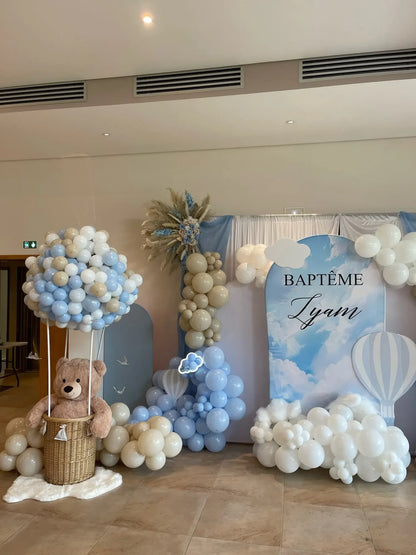 Mehofond Personalized Arched Backdrop Custom Wedding Kids Birthday Party Baby Shower Background Double-sided Photo Studio Pro