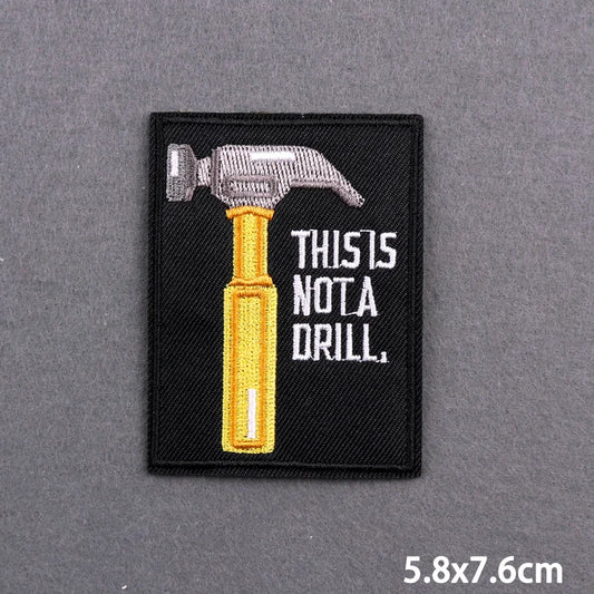 Warning Letters Embroidery Patches For Jeans Good Vibes Iron On Patch Thermoadhesive Patches For Clothes Applique Stickes Log