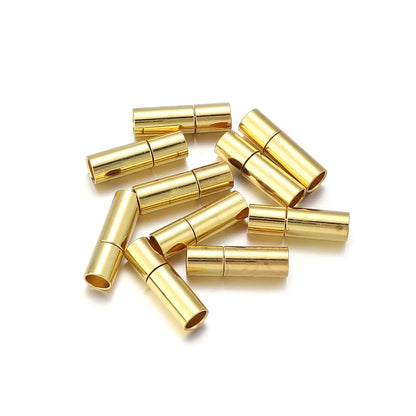 10pcs Leather Cord Ends Caps for Jewelry Making 2 3 4 5 6 7 8mm End Clasps Fasteners DIY Bracelet Necklace Finding