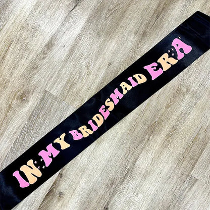 In my bride era sash Bride to be Future Mrs Bachelorette hen Party bridal shower wedding decoration Bridesmaid proposal gift 