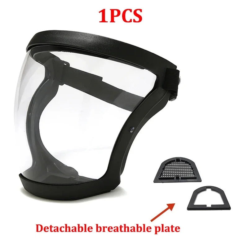Protection Mask Splashproof Transparent Facial Protector Face FaceMask Protective Outdoor Safety Mask Head Cover Work Protect