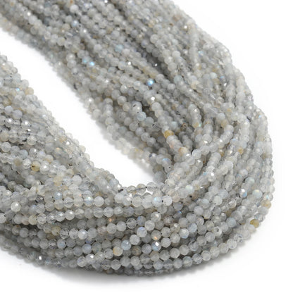 2 3 4mm Faceted Tiny Beads Natural Aquamarine Lapis Lazuli Tourmaline Amethyst Stone Beads for Jewelry Making Diy Accessories
