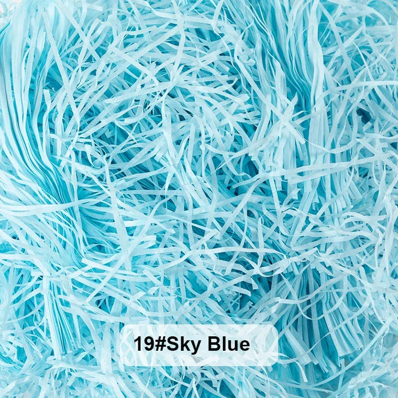 100-20g Multicolored Raffia Paper Shreds & Strands Shredded Crinkle Confetti For DIY Gift Box Wrapping & Basket Filling