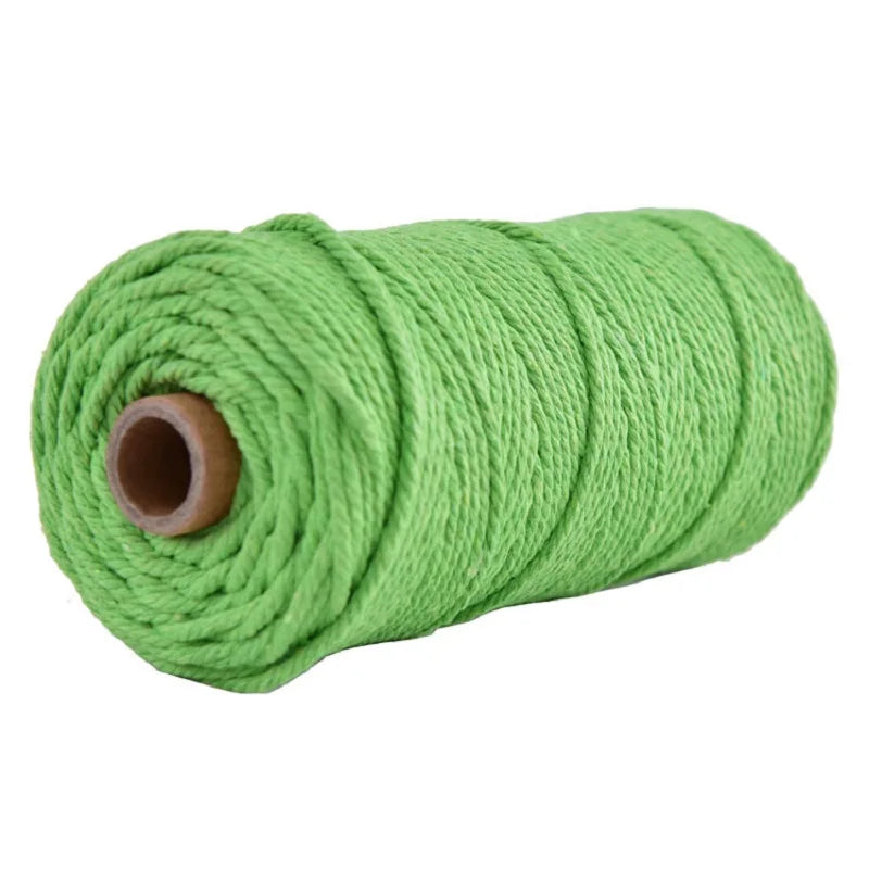 Handmade Boho Decor 4mm 100% Colorful Cotton Cord Rope Thread Twisted Macrame String DIY Home Wedding Decoration Supply 110ya