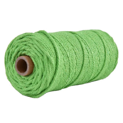 Handmade Boho Decor 4mm 100% Colorful Cotton Cord Rope Thread Twisted Macrame String DIY Home Wedding Decoration Supply 110ya