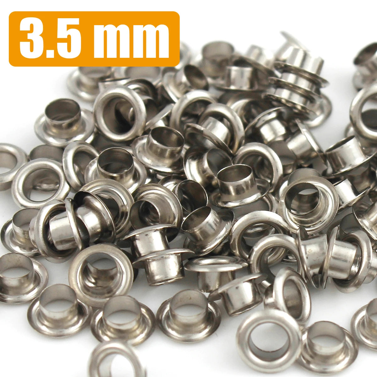 100sets 4mm Brass Eyelet with Washer Leather Craft Repair Grommet Round Eye Rings For Shoes Bag Clothing Leather Belt Hat