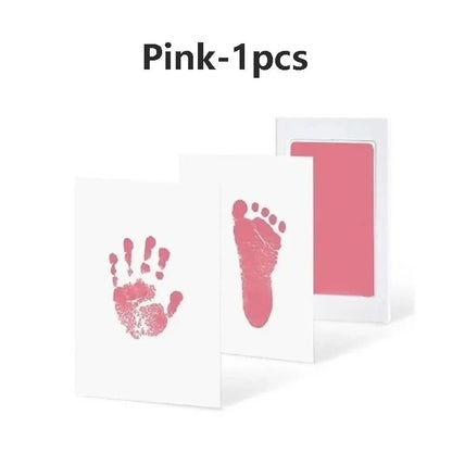Newborn Baby DIY Hand And Footprint Kit Ink Pads Photo Frame Handprint Toddlers Souvenir Accessories Safe Clean Baby Shower G