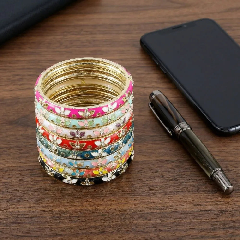 Enamel Vintage Cloisonne Bangle Floral Chinese Chinese Flower Bangle Vintage Ethnic Women's Hand Bracelet Gifts for Women Gir