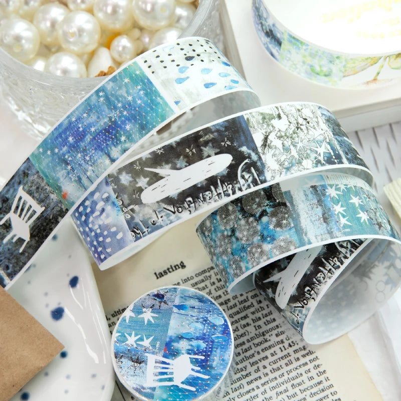 Journal GO 2.5x200cm Random Splicing Tape Sticker for Planner Collage Junk Journal diy Masking Tape Scrapbooking Decor Sticke