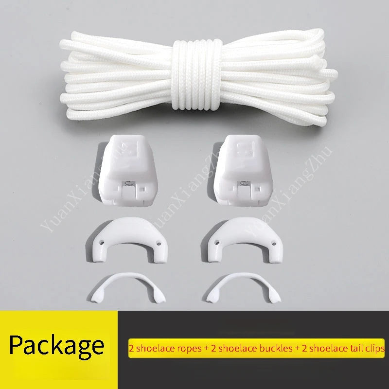 New No tie Shoe laces Round Tennis Laces Without ties Adult Kids Quality Running Sneakers Shoelaces Black White Shoes Accesor