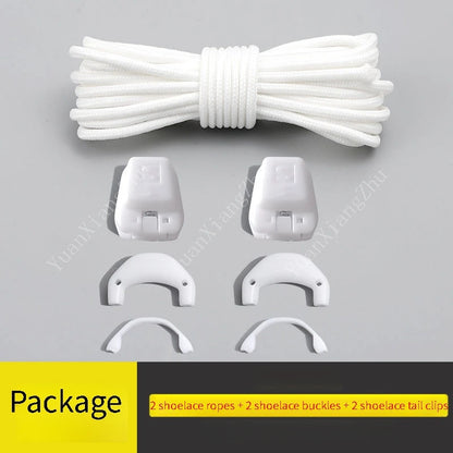 New No tie Shoe laces Round Tennis Laces Without ties Adult Kids Quality Running Sneakers Shoelaces Black White Shoes Accesor