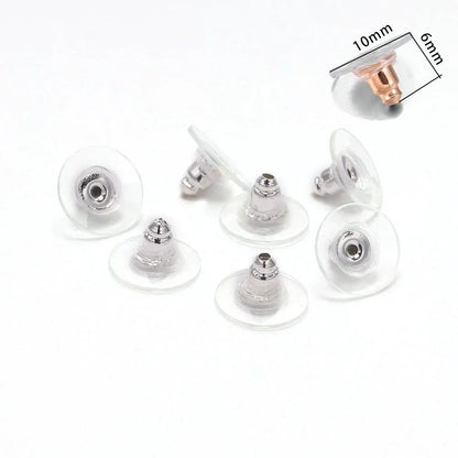 200-2000pcs Soft Silicone Rubber Earring Back Stoppers for Stud Earrings DIY Earring Findings Accessories Bullet Tube Ear Plu