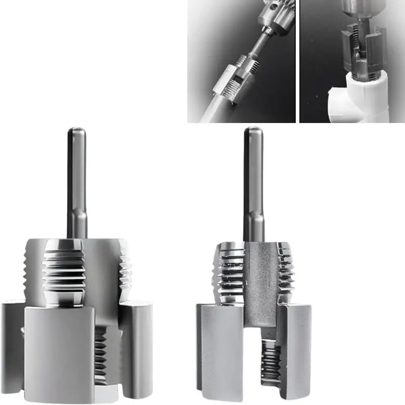 Pipe Thread Cutting Tool Integrated Internal & External Pipe Threading Tool Electric Drill Compatible PVC Pipe Threader Kit