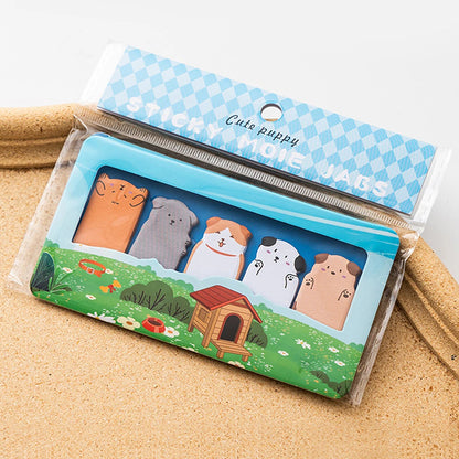 150 Sheets/Pack Cartoon Animals Sticky Notes Capybara Panda Cat Notepaper Memo Clips Decorative Paper Bookmarks Office School