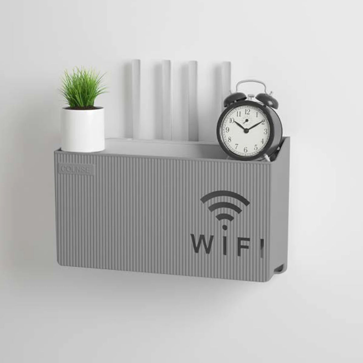 Router Storage Rack TV Set-top Storage Box - Grey