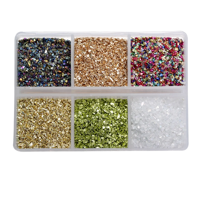 30g/Box Crushed Glass Stones Resin Filling Irregular Broken Stone for DIY Epoxy Resin Mold Crafts Nail Art Decoration Materia